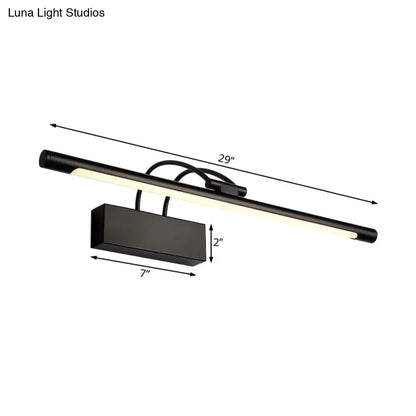 DecorBites™ Modern Tubular LED Wall Sconce with Black Finish, 18"/21.5" W in Warm/White Light