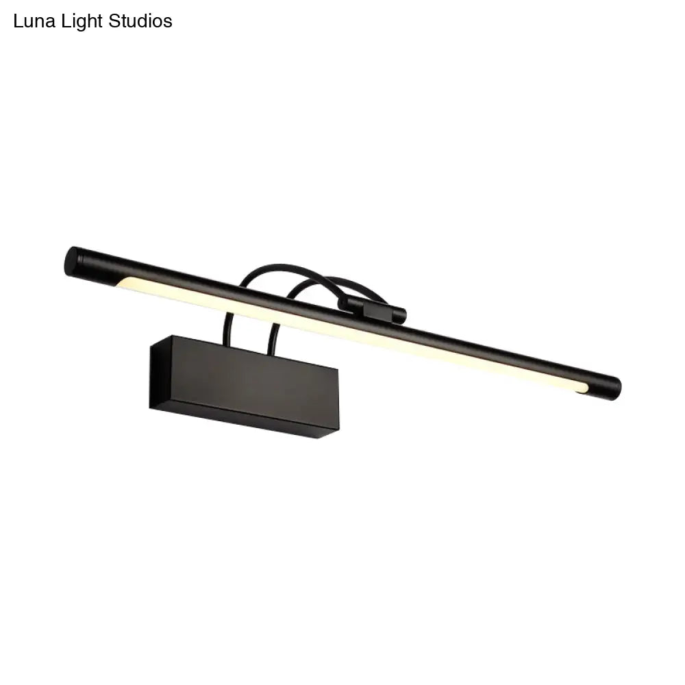 DecorBites™ Modern Tubular LED Wall Sconce with Black Finish, 18"/21.5" W in Warm/White Light