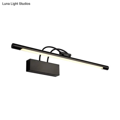 DecorBites™ Modern Tubular LED Wall Sconce with Black Finish, 18"/21.5" W in Warm/White Light