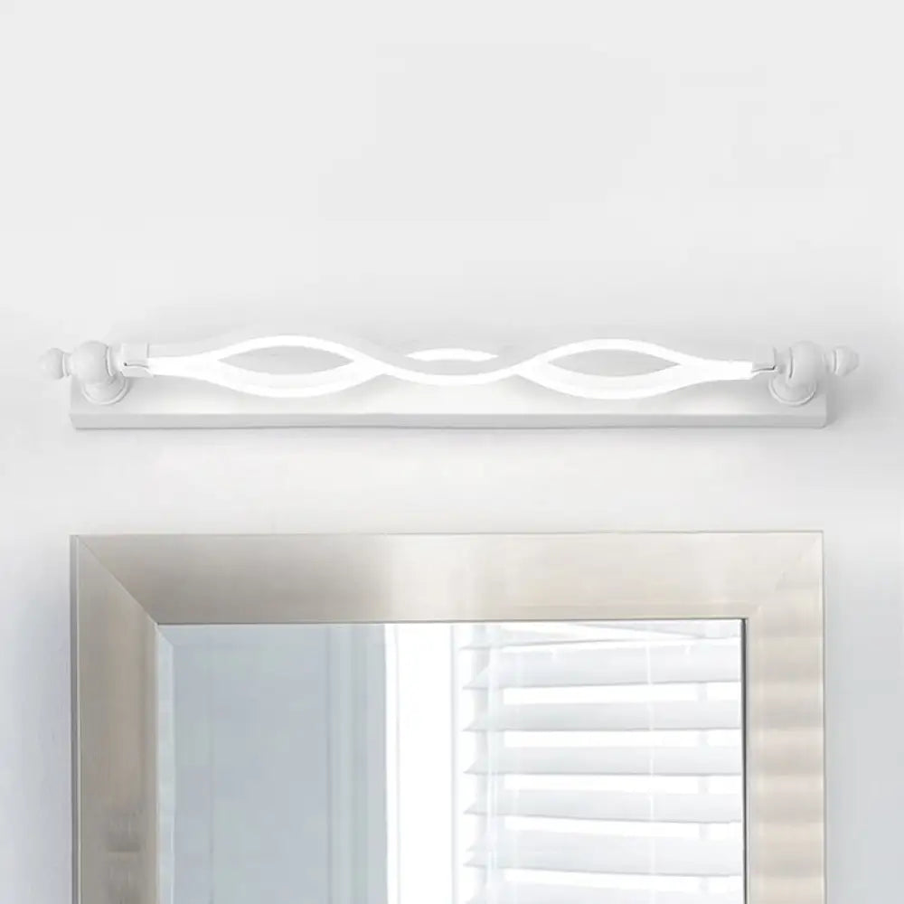DecorBites™ Modern Twist Acrylic 1-Light LED Vanity Sconce - Warm/White/Natural Light, 20.5"/24" Wide