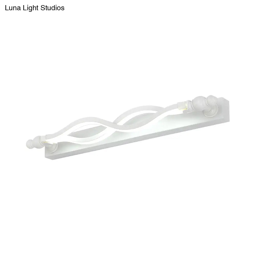 DecorBites™ Modern Twist Acrylic 1-Light LED Vanity Sconce - Warm/White/Natural Light, 20.5"/24" Wide