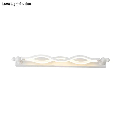 DecorBites™ Modern Twist Acrylic 1-Light LED Vanity Sconce - Warm/White/Natural Light, 20.5"/24" Wide