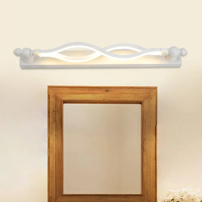 DecorBites™ Modern Twist Acrylic 1-Light LED Vanity Sconce - Warm/White/Natural Light, 20.5"/24" Wide