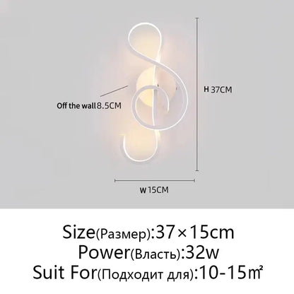 Modern twisted black & white led wall lamps bedroom lighting