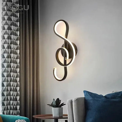 Modern twisted black & white led wall lamps bedroom lighting