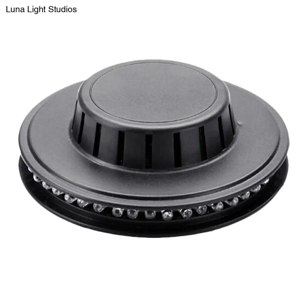 DecorBites™ Modern UFO Karaoke Bar Wall Light with Flashing RGB LED in Black/White