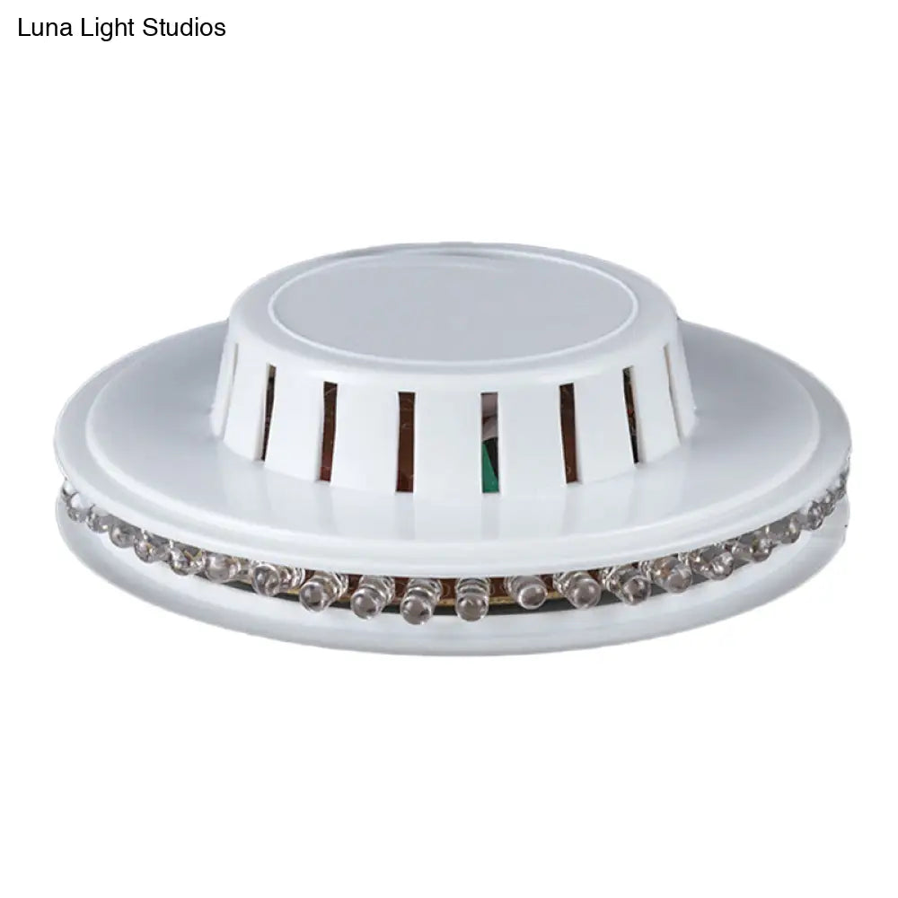 DecorBites™ Modern UFO Karaoke Bar Wall Light with Flashing RGB LED in Black/White