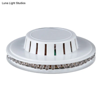 DecorBites™ Modern UFO Karaoke Bar Wall Light with Flashing RGB LED in Black/White