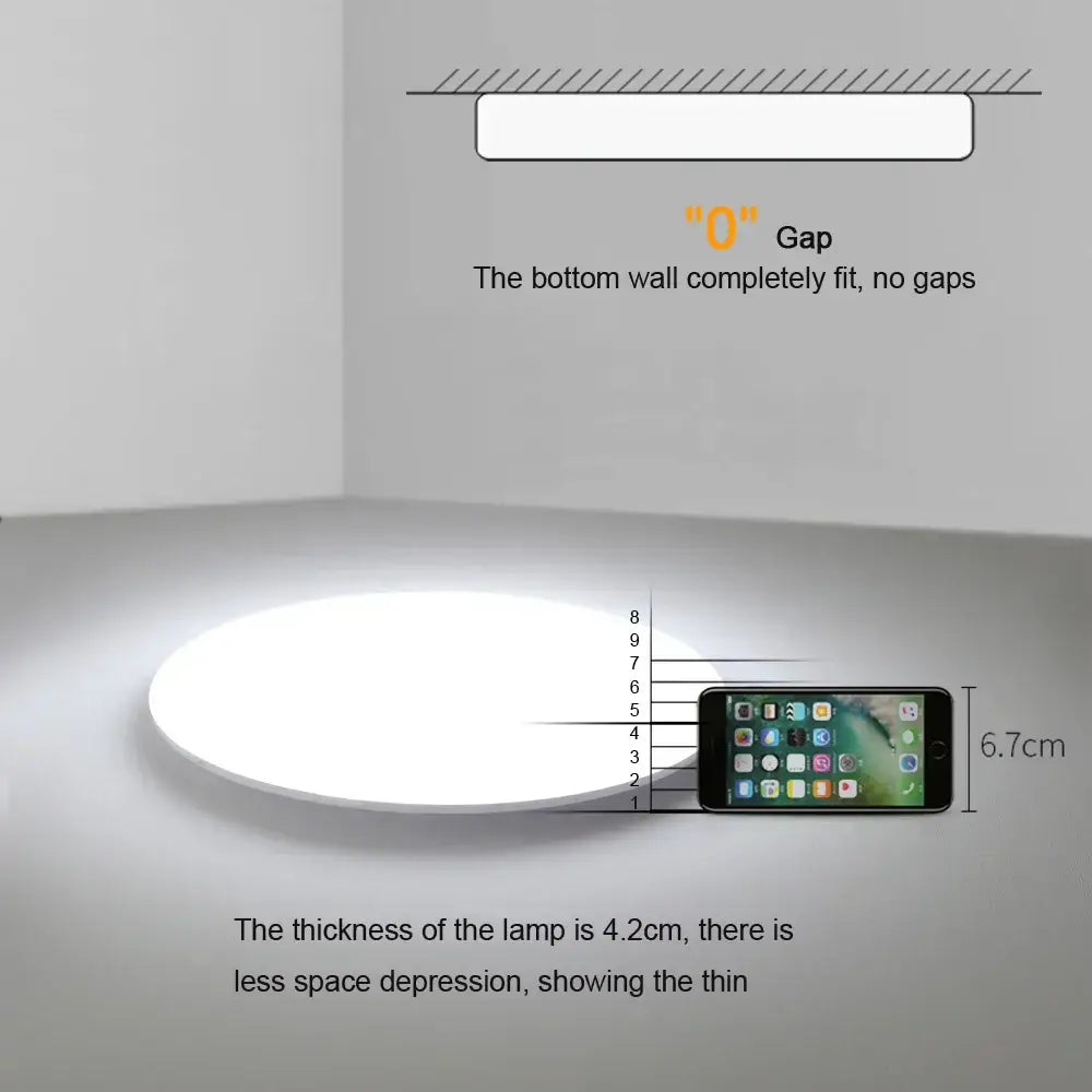 Modern ultra thin white led ceiling light for living room