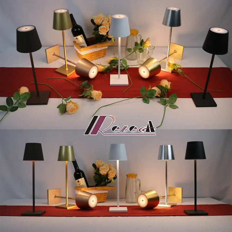 Modern usb rechargeable acrylic table lamp for bedroom and living room