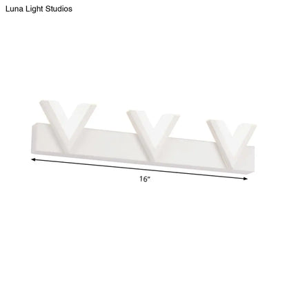 DecorBites™ Modern V-Shaped LED Vanity Light: Acrylic Bathroom Mirror Lamp (2/3-Light, Warm/White)