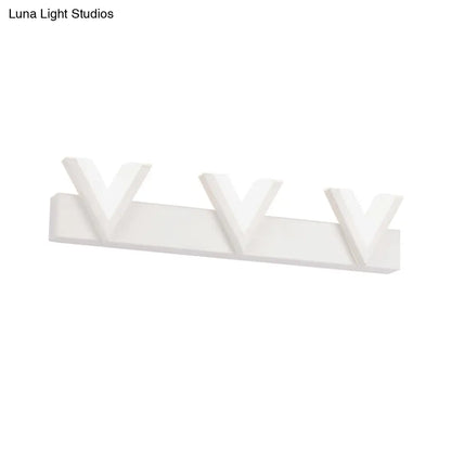 DecorBites™ Modern V-Shaped LED Vanity Light: Acrylic Bathroom Mirror Lamp (2/3-Light, Warm/White)