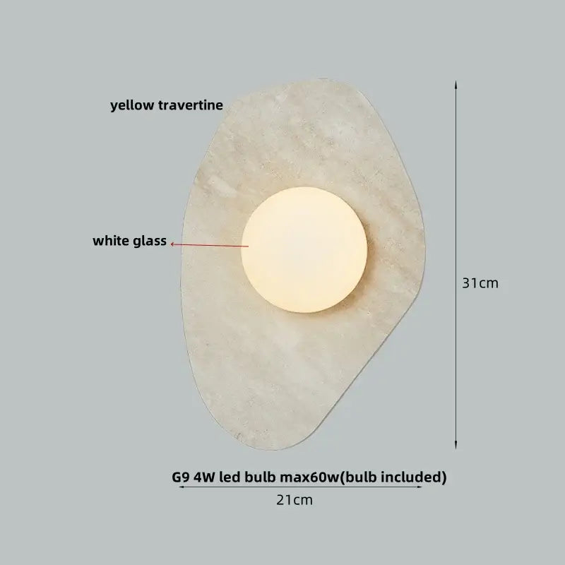 Modern wabi sabi black & cream resin led wall lamp bedroom light