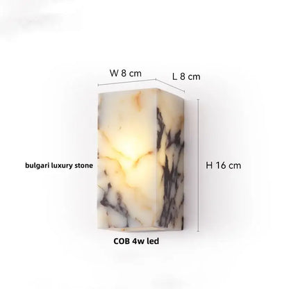 Modern wabi sabi black & cream resin led wall lamp bedroom light