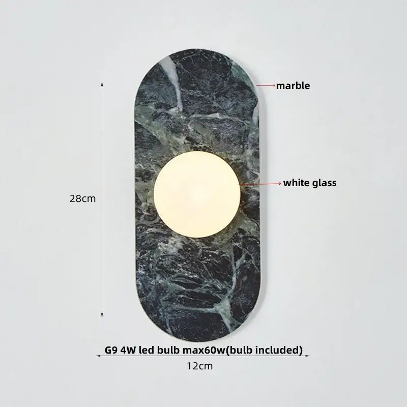 Modern wabi sabi black & cream resin led wall lamp bedroom light