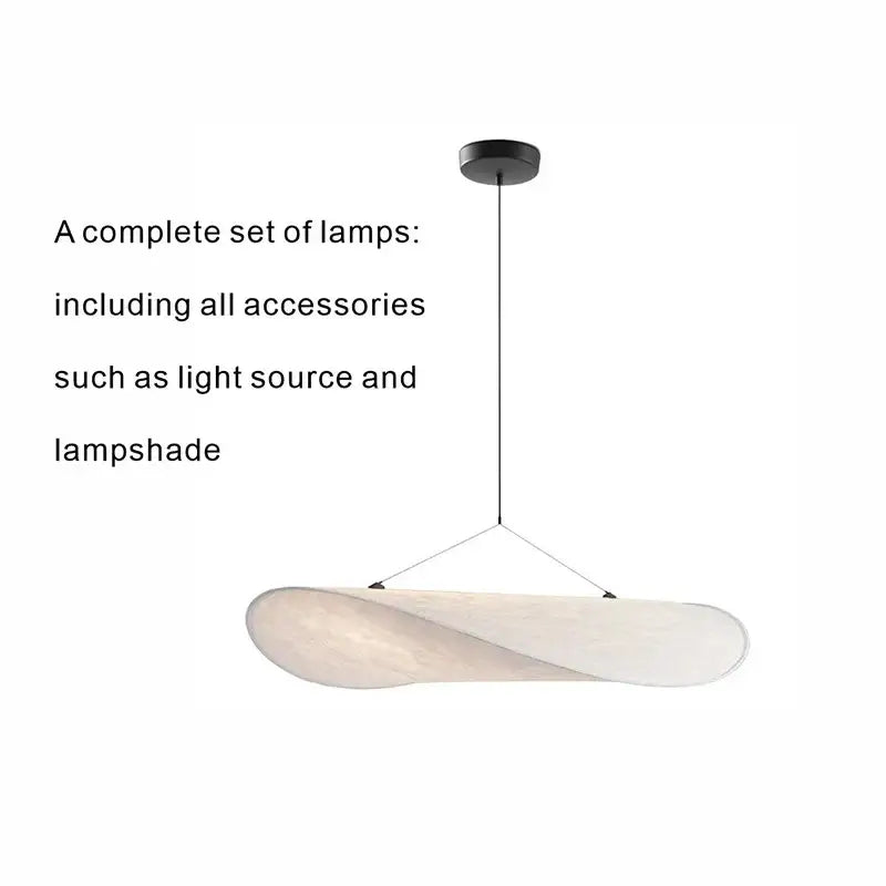 Modern wabi sabi white japanese style chandelier – bedroom pendant light