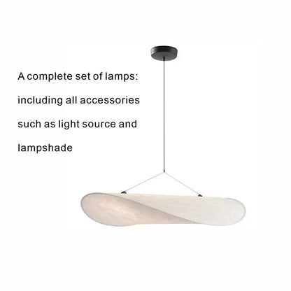 Modern wabi sabi white japanese style chandelier – bedroom pendant light