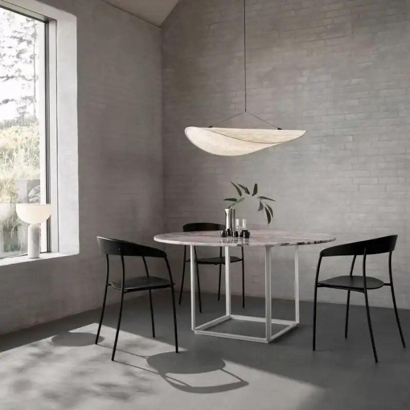 Modern wabi sabi white japanese style chandelier – bedroom pendant light