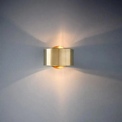 Modern black & gold wall lamp bedroom segmented sconce