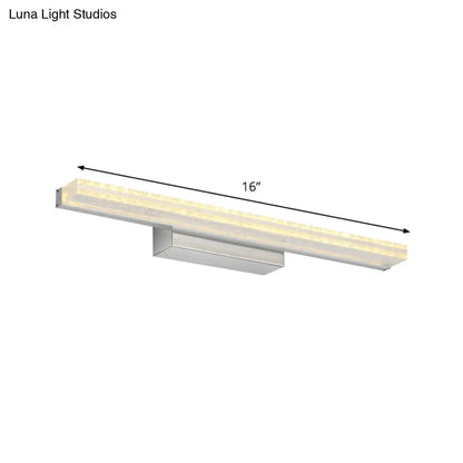 DecorBites™ Modern Wall-Mounted LED Vanity Sconce with Acrylic Shade for Toilets in Warm/White Light