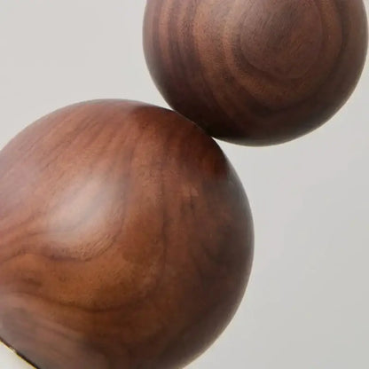 Modern walnut wood and white glass wall light living room sconce