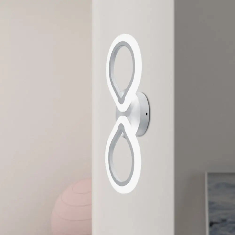 DecorBites™ Modern Waterdrop Acrylic Wall Sconce Light - Simple Design with White LED, 1/2 Lights - Elegant Wall Lighting Fixture