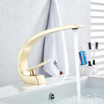 Modern waterfall black chrome basin faucet bathroom mixer tap