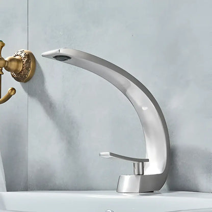 Modern waterfall black chrome basin faucet bathroom mixer tap