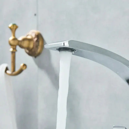 Modern waterfall black chrome basin faucet bathroom mixer tap