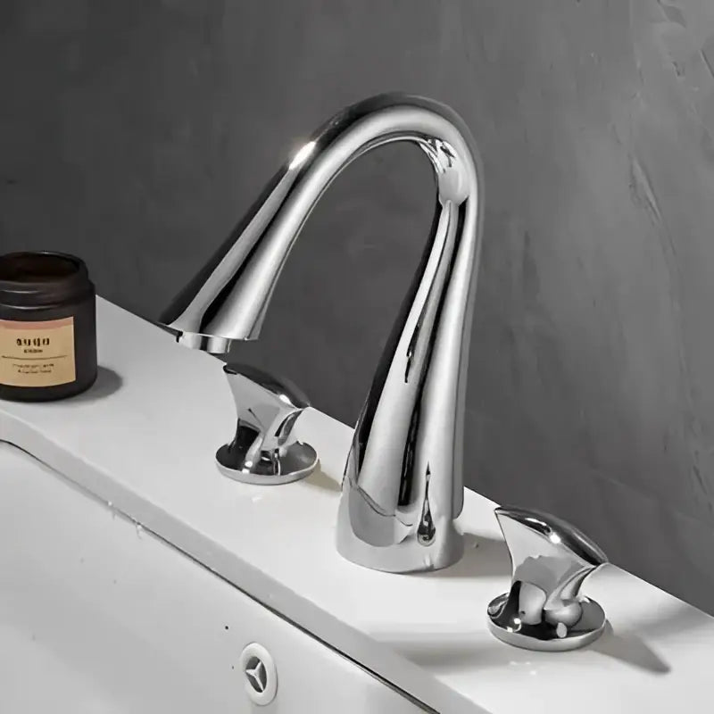 Modern waterfall black & gold basin faucet bathroom sink tap