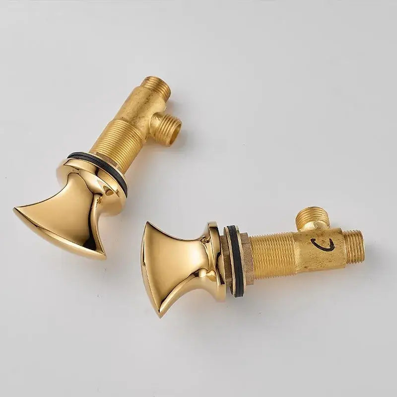 Modern waterfall black & gold basin faucet bathroom sink tap