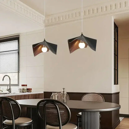 Modern wave black & bronze chandelier pendant light for living room