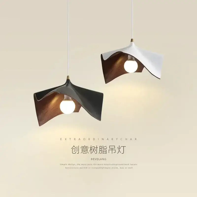 Modern wave black & bronze chandelier pendant light for living room