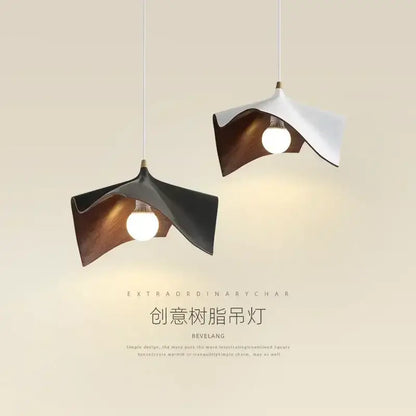 Modern wave black & bronze chandelier pendant light for living room