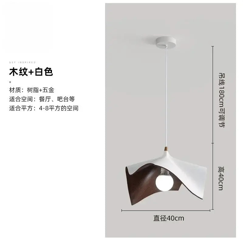 Modern wave black & bronze chandelier pendant light for living room
