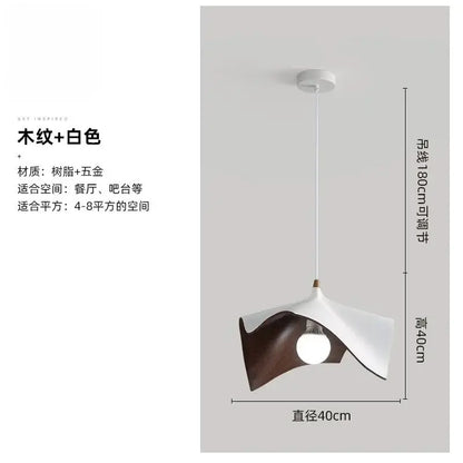 Modern wave black & bronze chandelier pendant light for living room