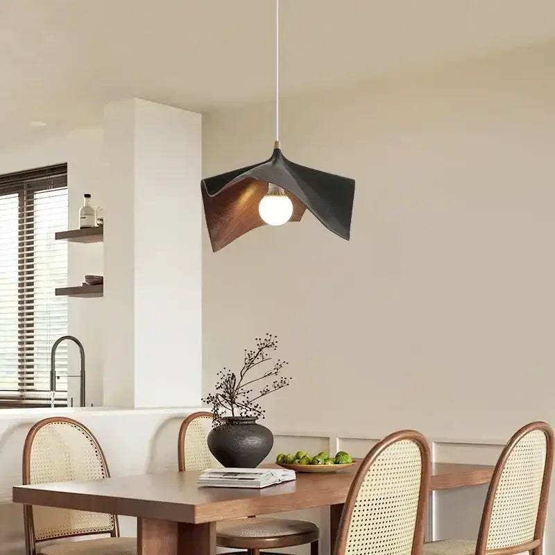 Modern wave black & bronze chandelier pendant light for living room