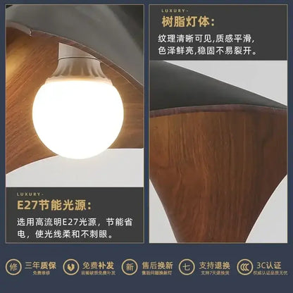 Modern wave black & bronze chandelier pendant light for living room