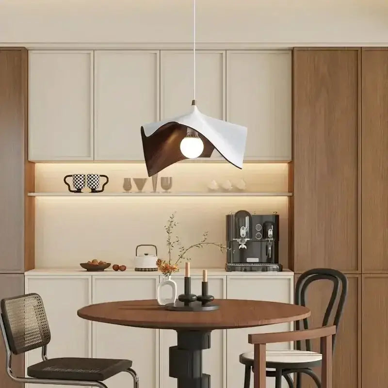 Modern wave black & bronze chandelier pendant light for living room