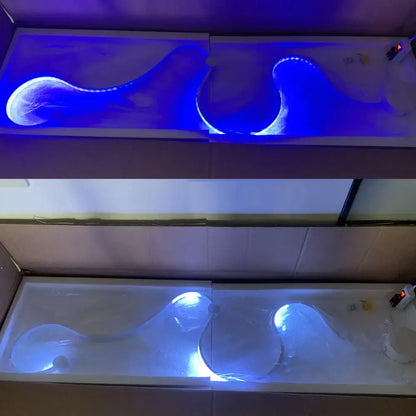 Modern wave black rgb led wall lights living room decor