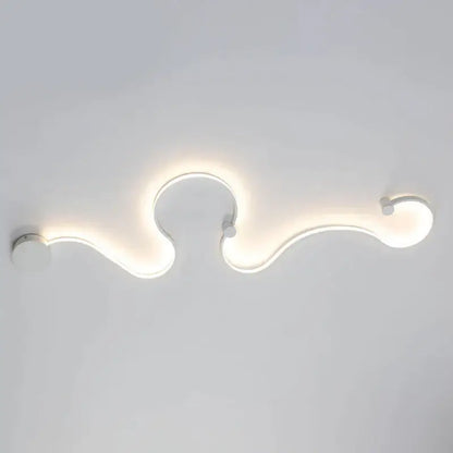 Modern wave black rgb led wall lights living room decor