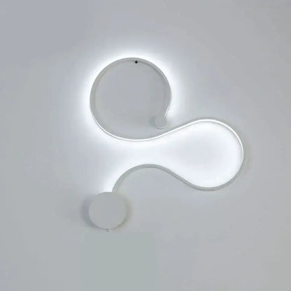 Modern wave black rgb led wall lights living room decor