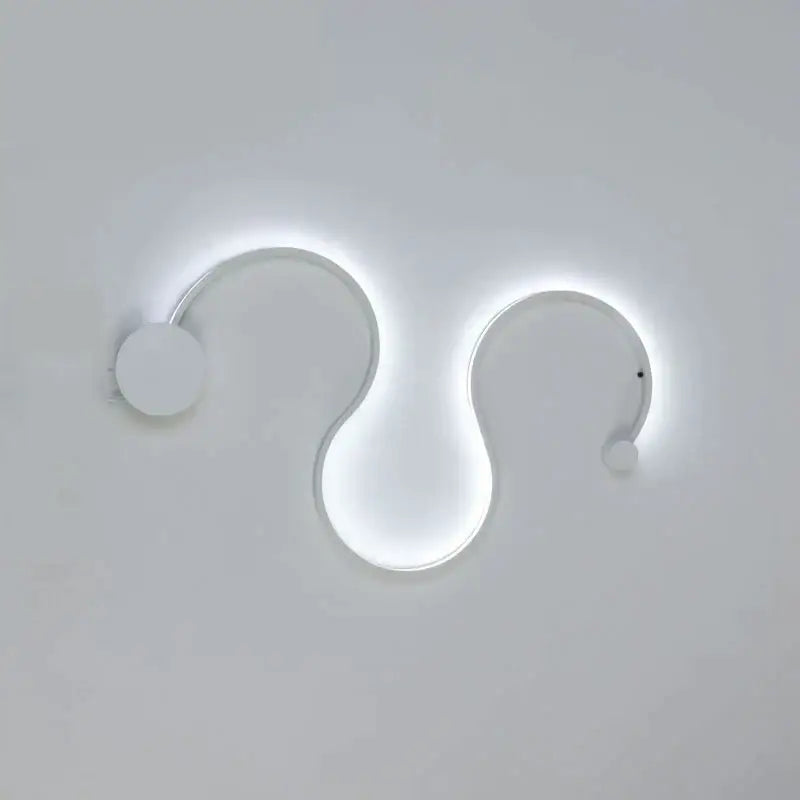 Modern wave black rgb led wall lights living room decor