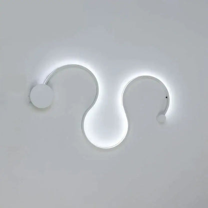 Modern wave black rgb led wall lights living room decor