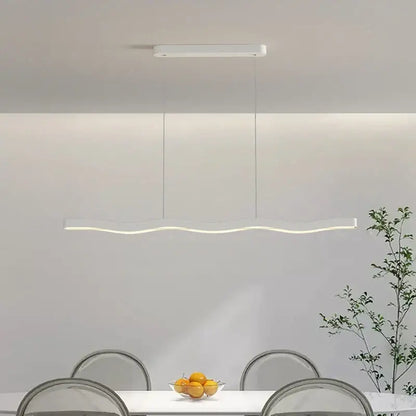 Modern wavy white cream style led ceiling lamp for living room