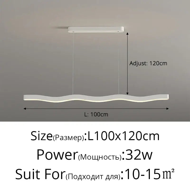 Modern wavy white cream style led ceiling lamp for living room