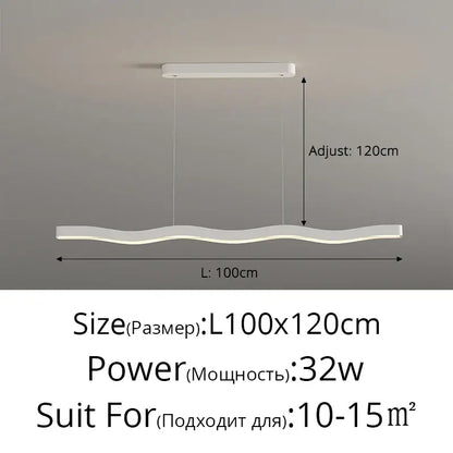 Modern wavy white cream style led ceiling lamp for living room