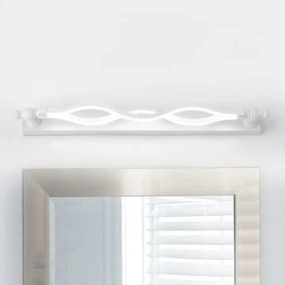 Modern wavy white twist acrylic vanity sconce bedroom wall light