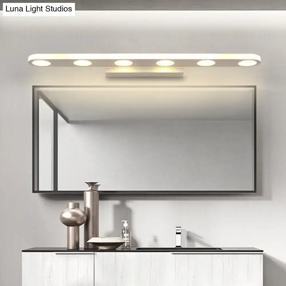 Modern white 3-light led vanity wall light bathroom warm white light