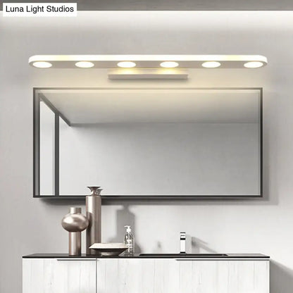 Modern white 3-light led vanity wall light bathroom warm white light